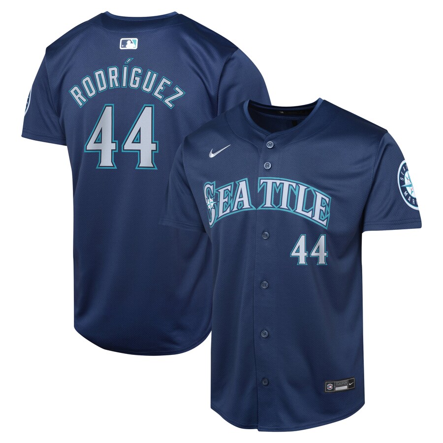 Youth Seattle Mariners Julio Rodríguez Nike Navy Road Limited Player Jersey - Puhuasuan