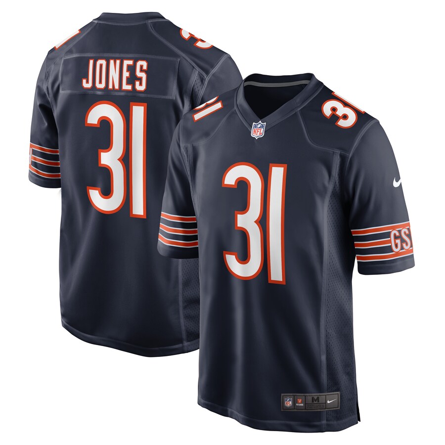 Men's Chicago Bears Jaylon Jones Nike Navy Game Player Jersey - Puhuasuan