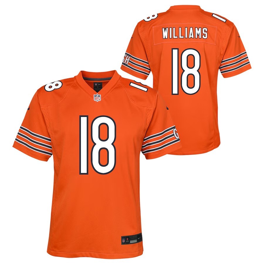 Youth Chicago Bears Caleb Williams Nike Orange Alternate Game Jersey - Puhuasuan