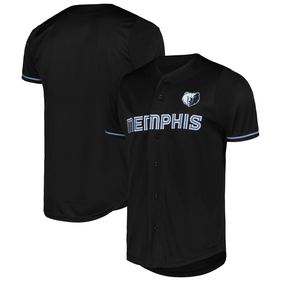 Men's Memphis Grizzlies Fanatics Black Pop Baseball Jersey - Puhuasuan