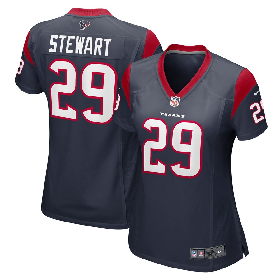 Women's Houston Texans M.J. Stewart Nike Navy Game Player Jersey - Puhuasuan