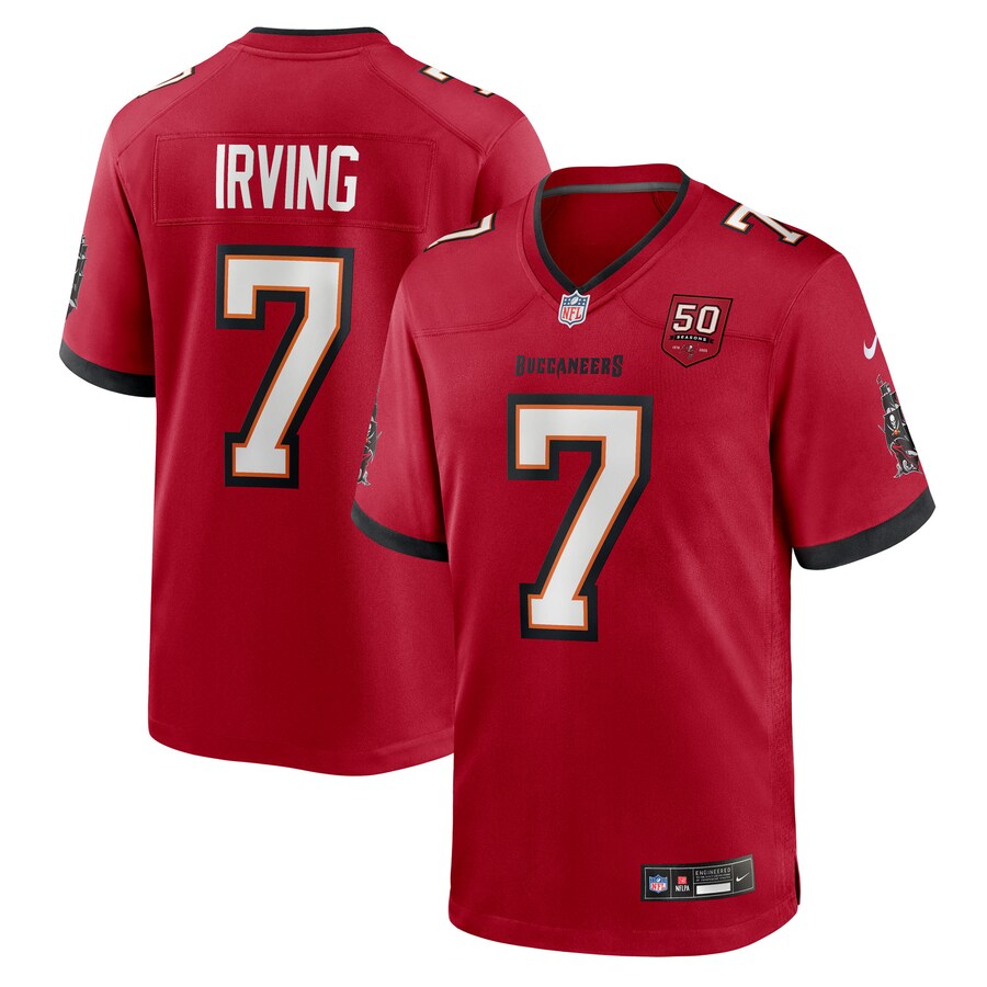 Men's Tampa Bay Buccaneers Bucky Irving Nike Red 50th Anniversary Game Jersey - Puhuasuan