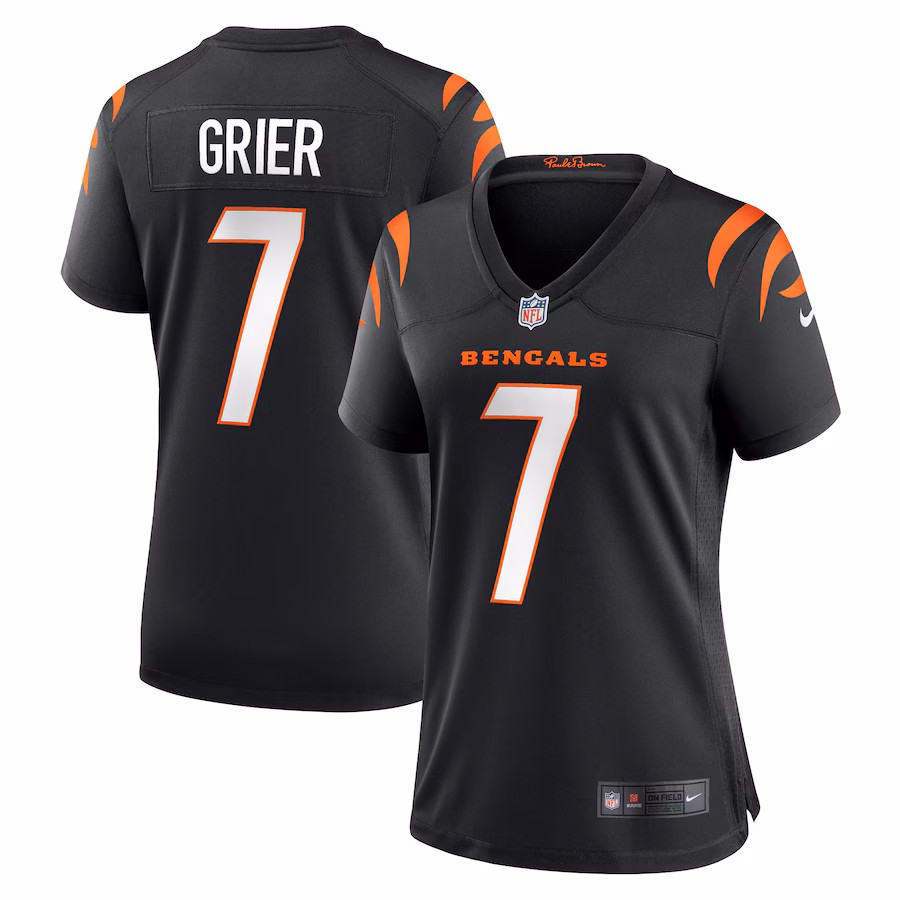 Women's Cincinnati Bengals Will Grier Nike  Black Team Game Jersey - Puhuasuan