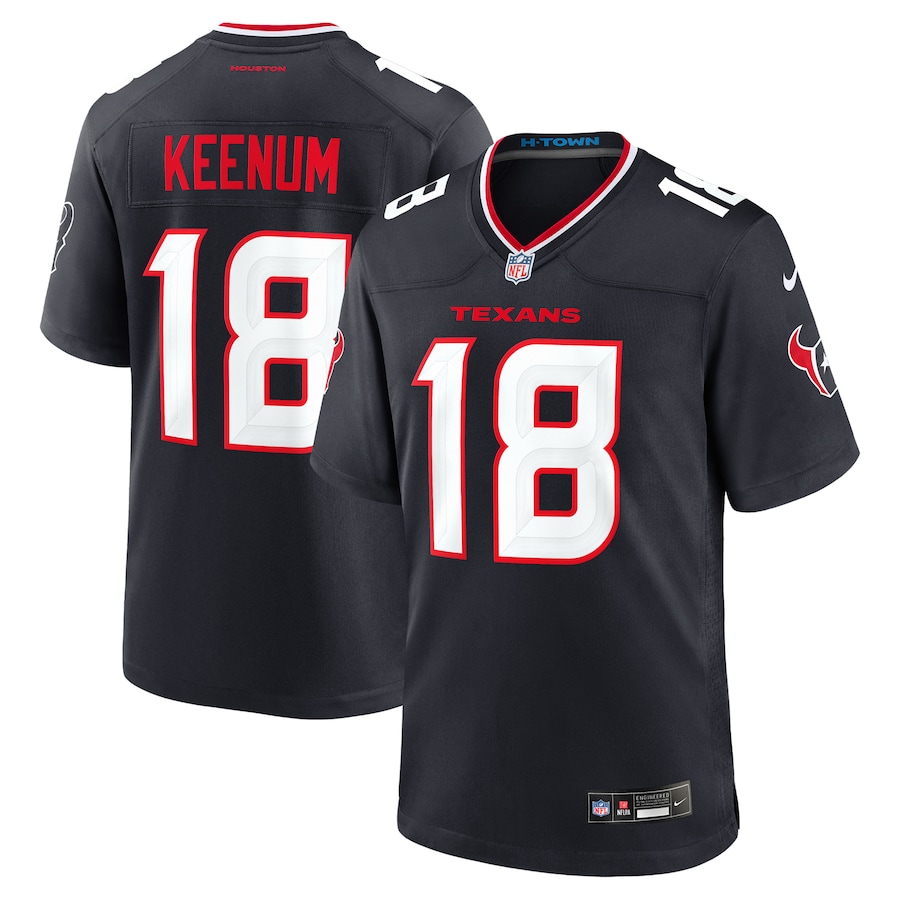 Men's Houston Texans Case Keenum Nike Navy Team Game Jersey - Puhuasuan