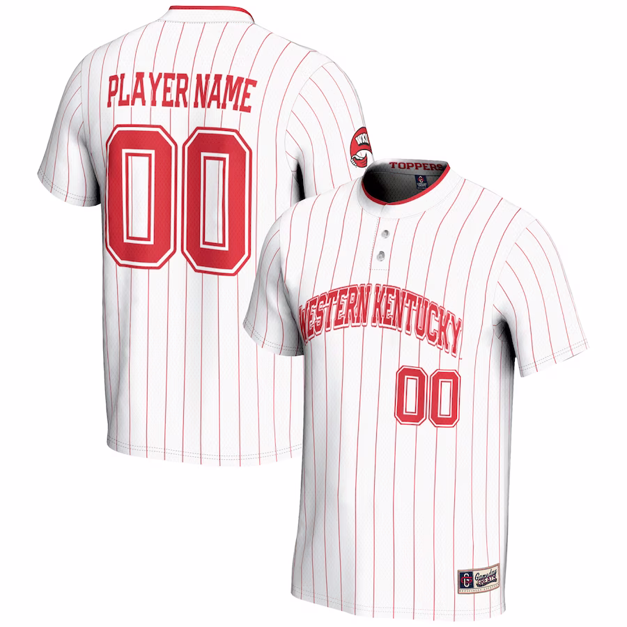 Western Kentucky Hilltoppers GameDay Greats Unisex  NIL Pick-A-Player Lightweight Softball Jersey - White - Puhuasuan