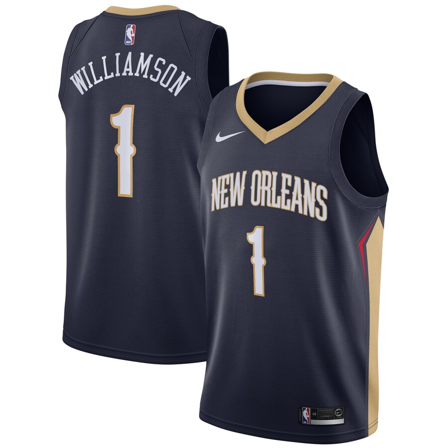 Men's New Orleans Pelicans Zion Williamson Nike Navy 2019 NBA Draft First Round Pick Swingman Jersey - Icon Edition - Puhuasuan