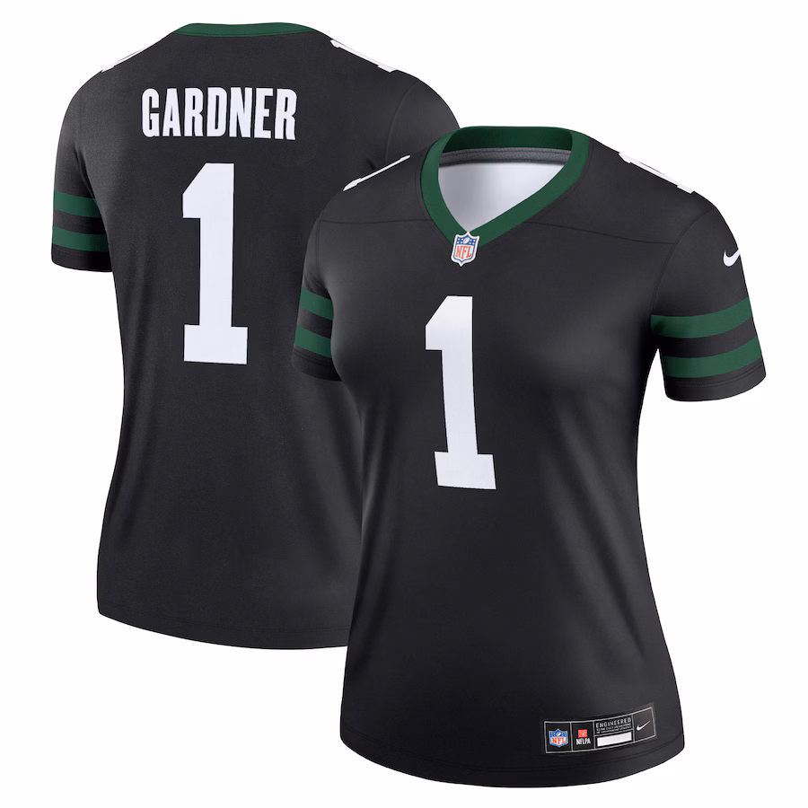Women's New York Jets Ahmad Sauce Gardner Nike Black Legend Jersey - Puhuasuan