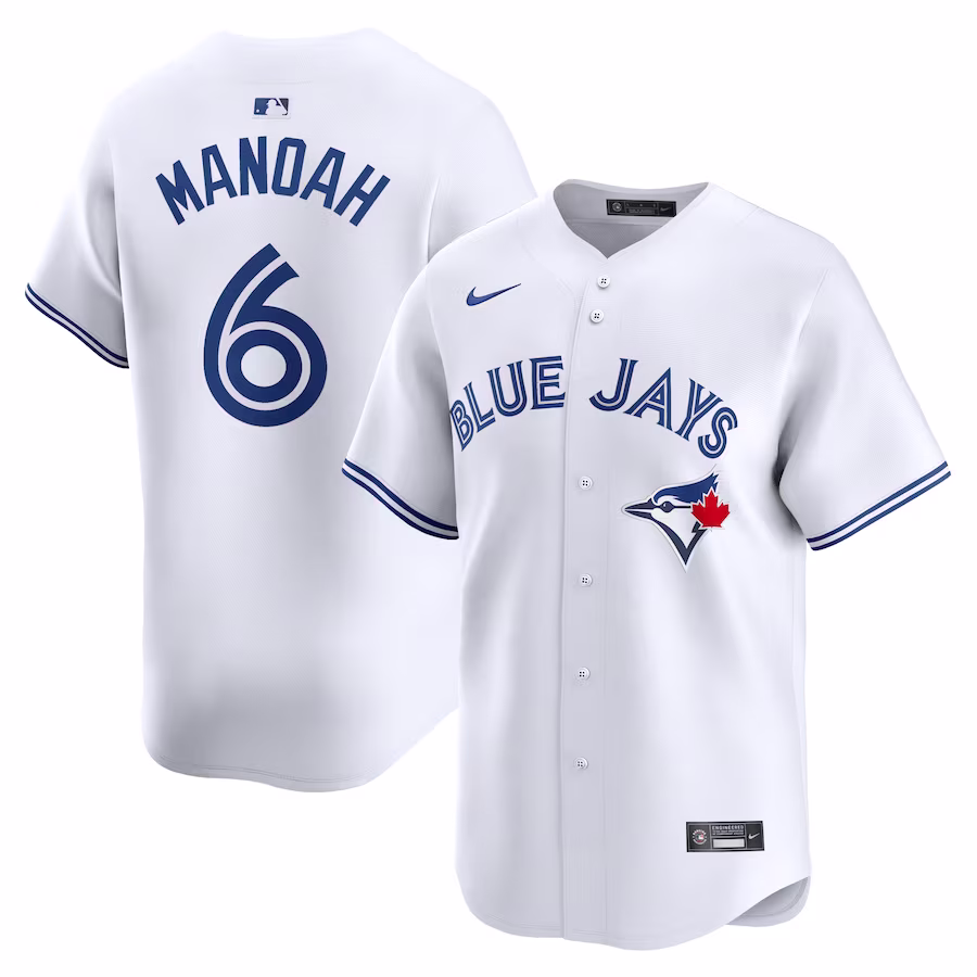 Men's Toronto Blue Jays Alek Manoah Nike White Home Limited Player Jersey - Puhuasuan