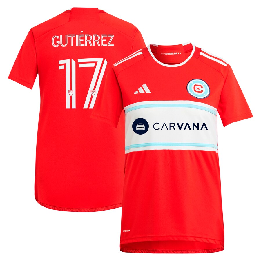 Women's Chicago Fire Brian Gutiérrez adidas Red 2024 Return To Red Replica Player Jersey - Puhuasuan