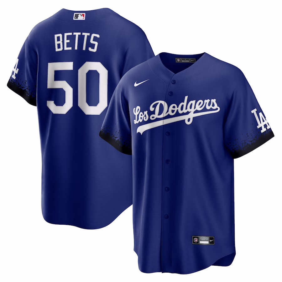 Men's Los Angeles Dodgers Mookie Betts Nike Royal City Connect Replica Player Jersey - Puhuasuan