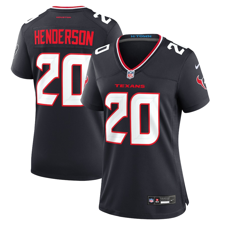 Women's Houston Texans C.J. Henderson Nike  Navy Team Game Jersey - Puhuasuan