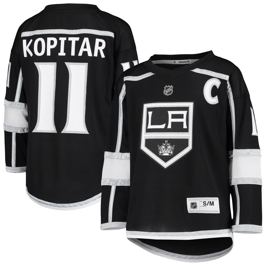 Youth Los Angeles Kings Anze Kopitar Black Home Replica Player Jersey - Puhuasuan