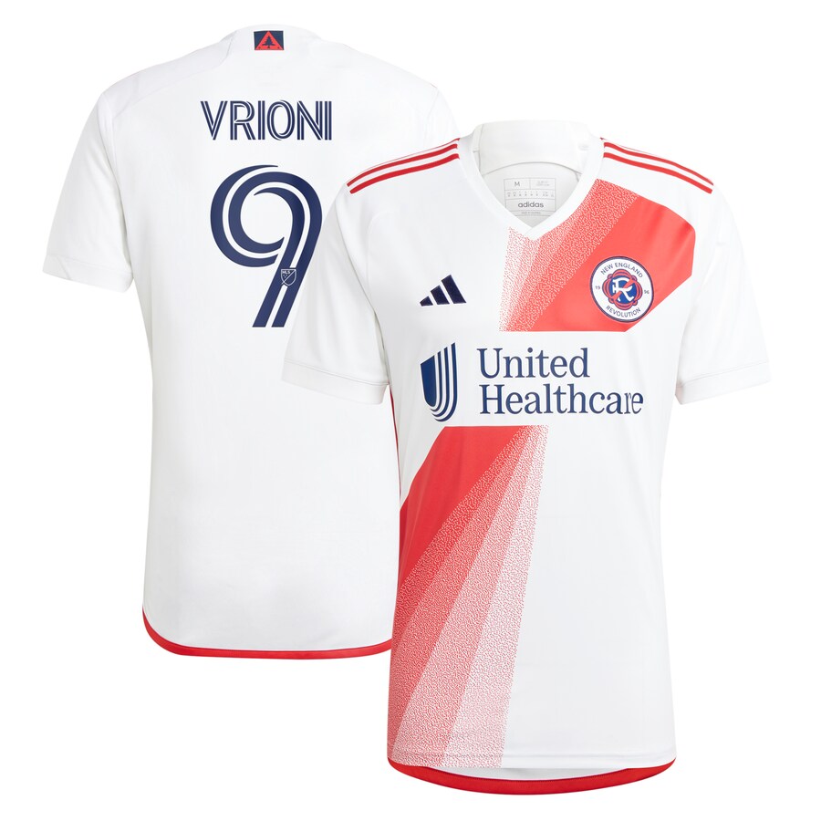 Men's New England Revolution Giacomo Vrioni adidas White 2023 Defiance Replica Jersey - Puhuasuan