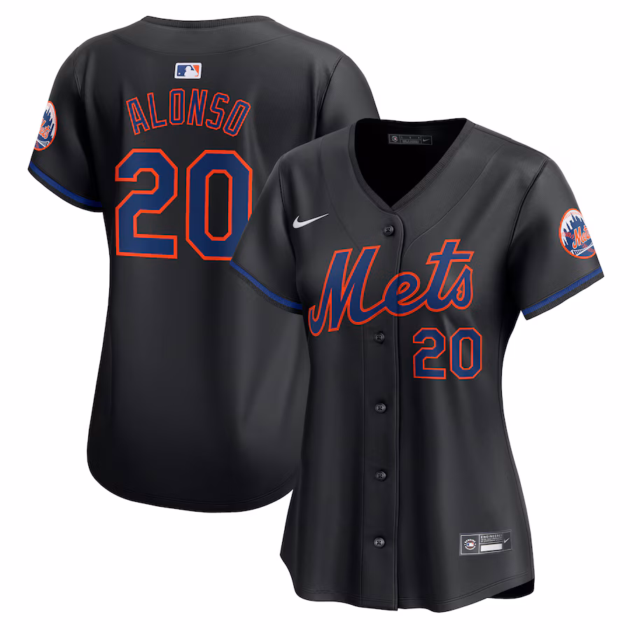 Women's New York Mets Pete Alonso Nike Black Alternate Limited Player Jersey - Puhuasuan