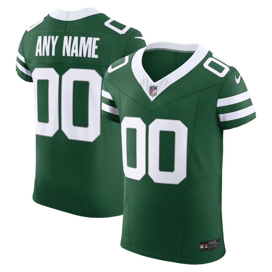 Men's New York Jets Nike Legacy Green Vapor F.U.S.E. Elite Custom Jersey - Puhuasuan