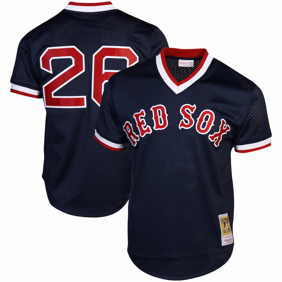 Mitchell & Ness Wade Boggs Boston Red Sox 1992 Authentic Cooperstown Collection Batting Practice Jersey - Navy Blue - Puhuasuan