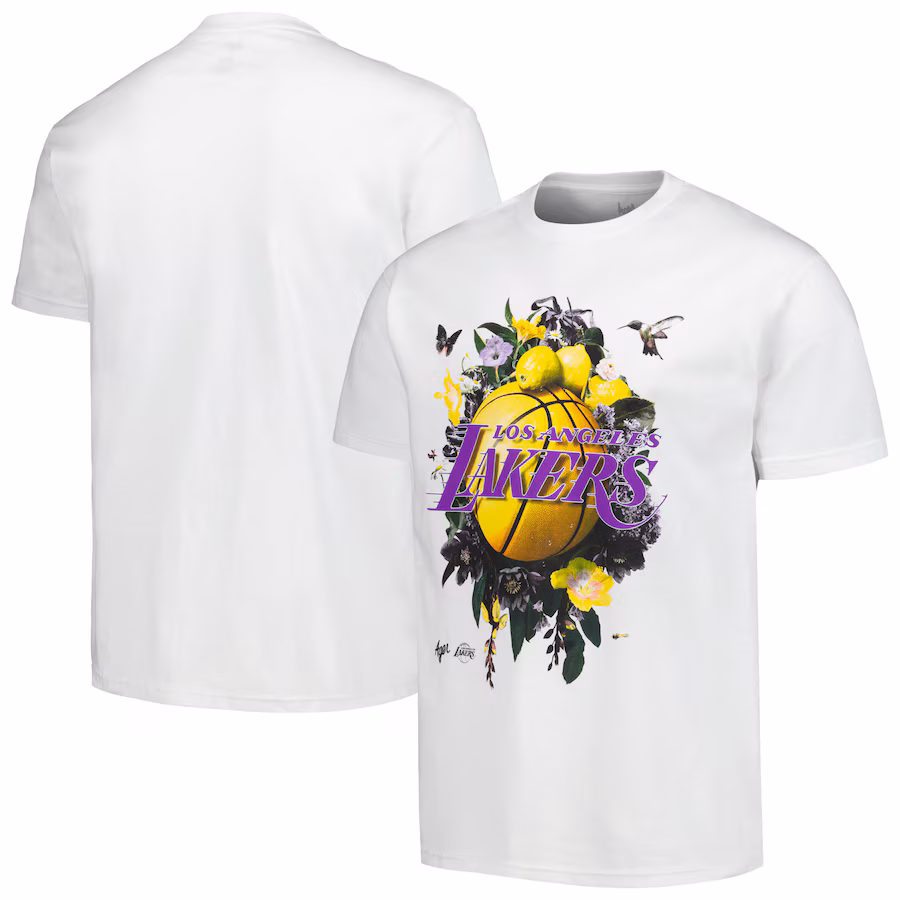 Unisex Los Angeles Lakers NBA x Kathy Ager Identify Artist Series White T-Shirt - Puhuasuan