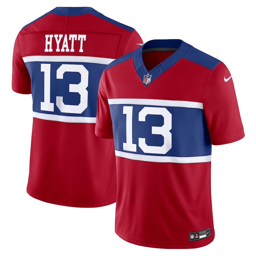 Men's New York Giants Jalin Hyatt Nike Century Red Alternate Vapor F.U.S.E. Limited Jersey - Puhuasuan