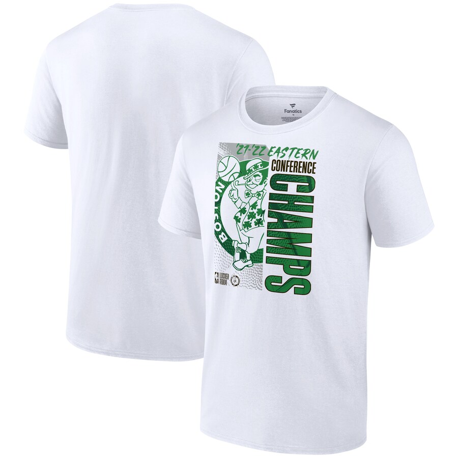 Men's Boston Celtics Fanatics White 2022 Eastern Conference Champions Locker Room T-Shirt - Puhuasuan