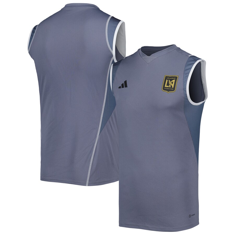 Men's LAFC adidas Gray 2023 On-Field Sleeveless Training Jersey - Puhuasuan