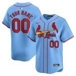 Men's St. Louis Cardinals  Nike Light Blue  Alternate Limited Custom Jersey - Puhuasuan