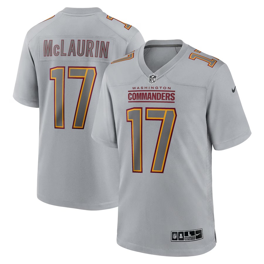 Men's Washington Commanders Terry McLaurin Nike Gray Atmosphere Fashion Game Jersey - Puhuasuan