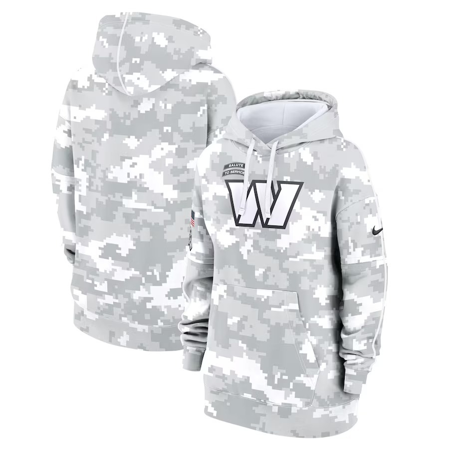 Men's Washington Commanders Nike Arctic Camo 2024 Salute to Service Club Fleece Pullover Hoodie - Puhuasuan