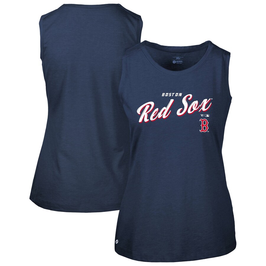 Women's Boston Red Sox Levelwear Navy Macy Tank Top - Puhuasuan