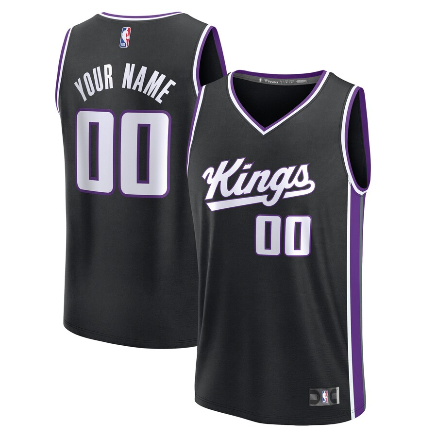 Men's Sacramento Kings Fanatics Black Fast Break Custom Jersey - Icon Edition - Puhuasuan