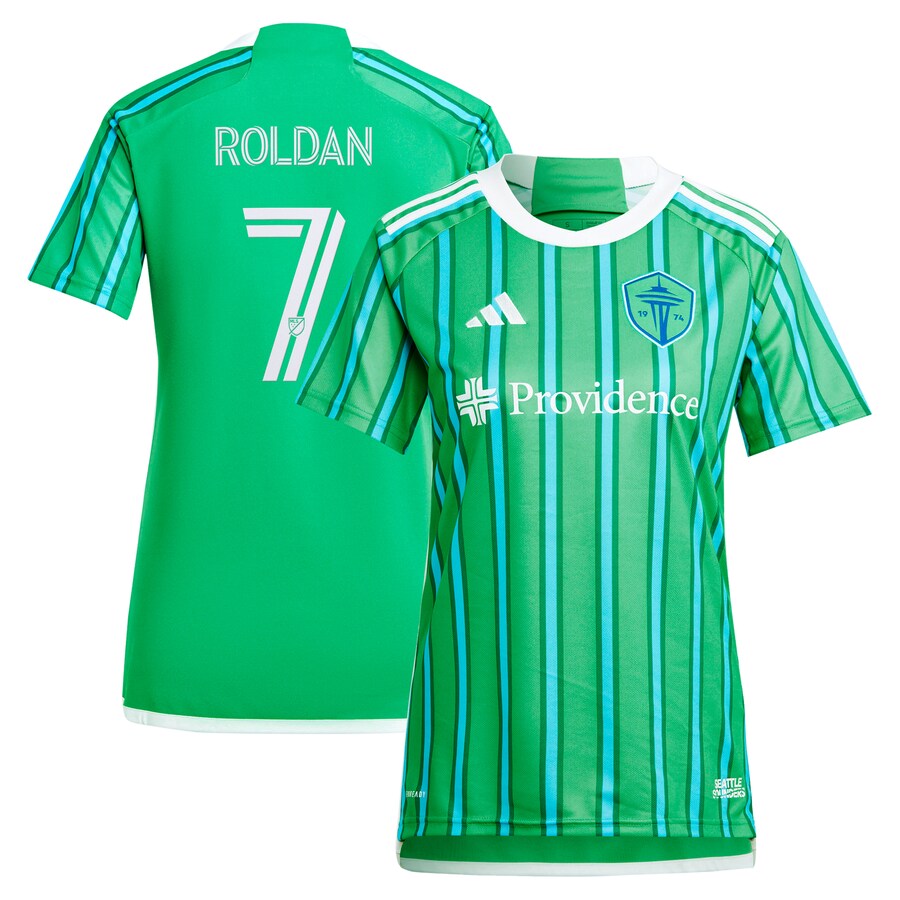 Women's Seattle Sounders FC Cristian Roldan adidas Green 2024 The Anniversary Kit Replica Player Jersey - Puhuasuan