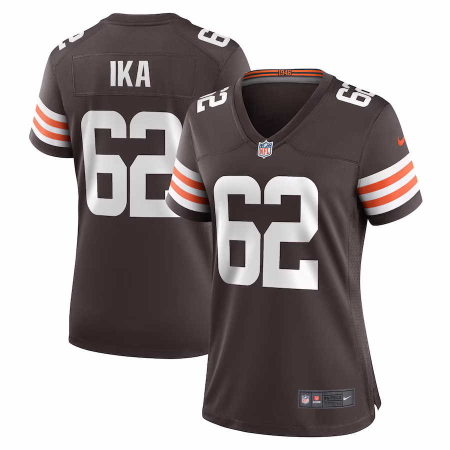 Women's Cleveland Browns Siaki Ika Nike  Brown Team Game Jersey - Puhuasuan