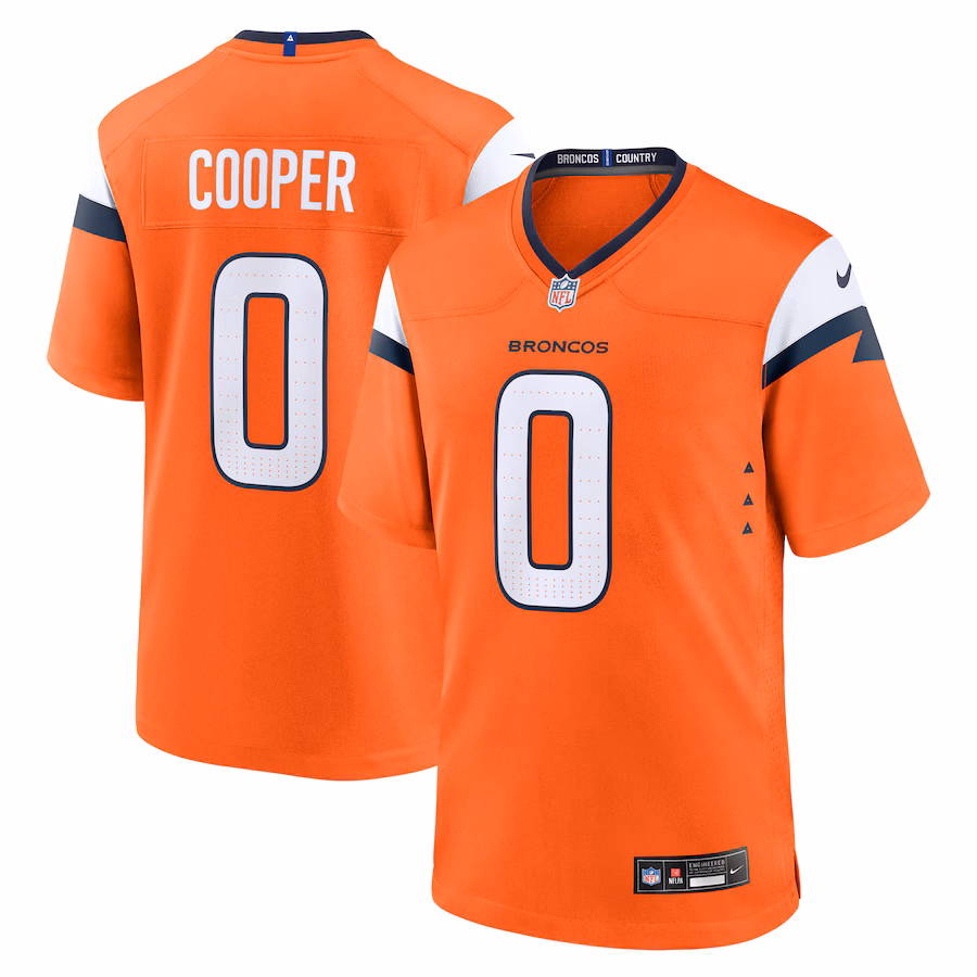 Men's Denver Broncos Jonathon Cooper Nike Orange Team Game Jersey - Puhuasuan