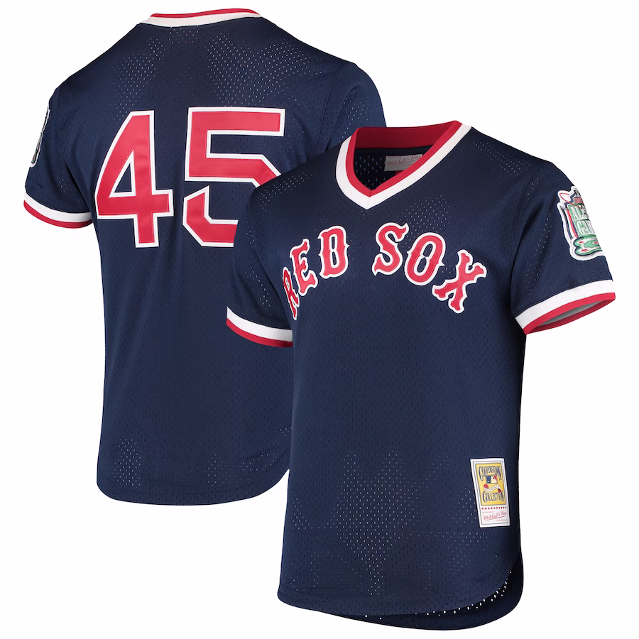 Men's Boston Red Sox Pedro Martinez Mitchell & Ness Navy 1999 Cooperstown Collection Mesh Batting Practice Jersey - Puhuasuan