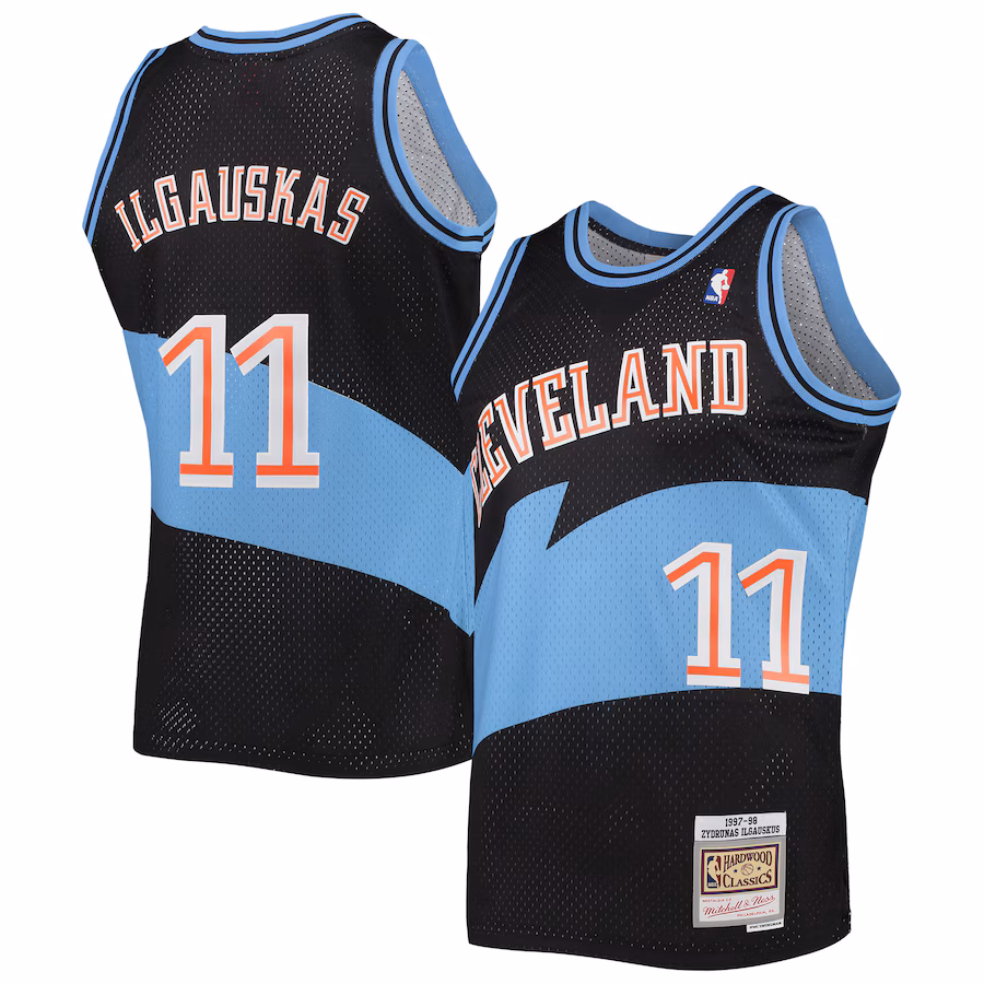 Men's Cleveland Cavaliers Zydrunas Ilgauskas Mitchell & Ness Black Hardwood Classics Swingman Jersey - Puhuasuan