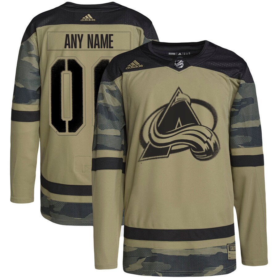 Men's Colorado Avalanche adidas Camo Military Appreciation Team Authentic Custom Practice Jersey - Puhuasuan