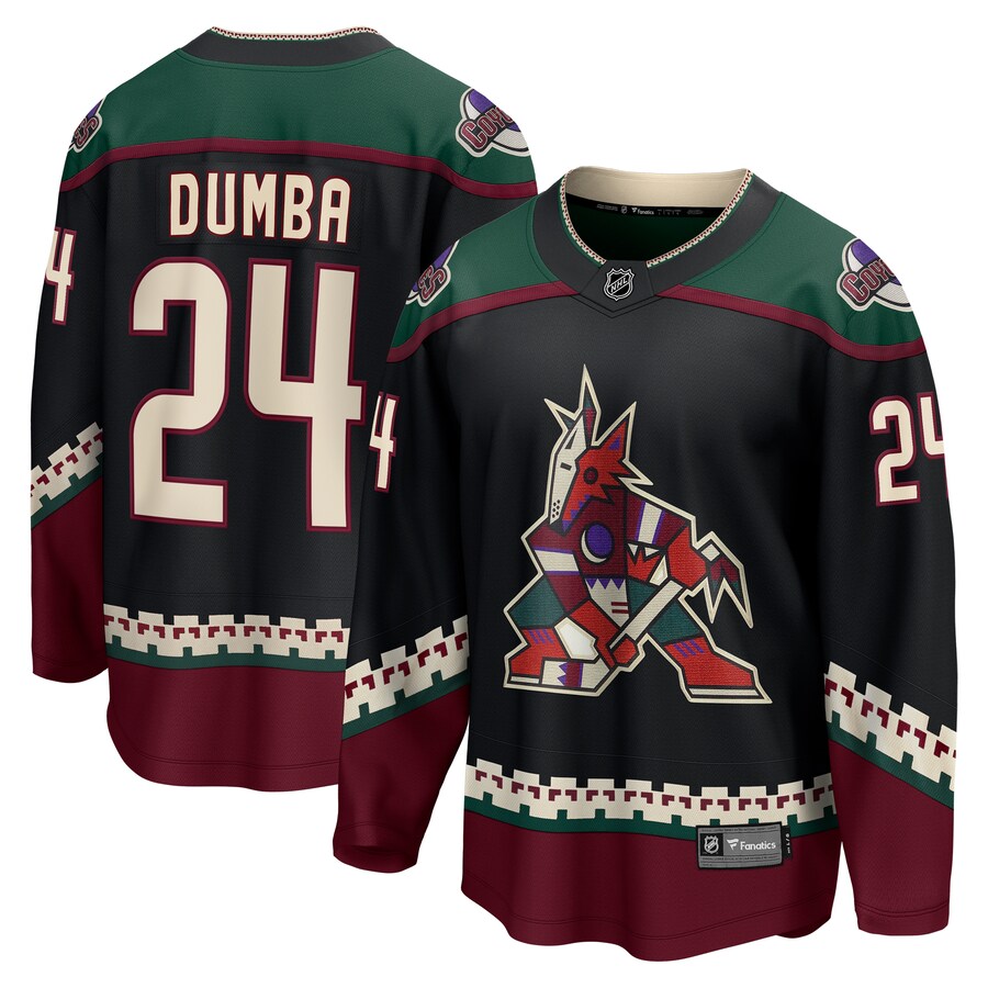 Men's Arizona Coyotes Matt Dumba Fanatics Branded Black Home Breakaway Jersey - Puhuasuan