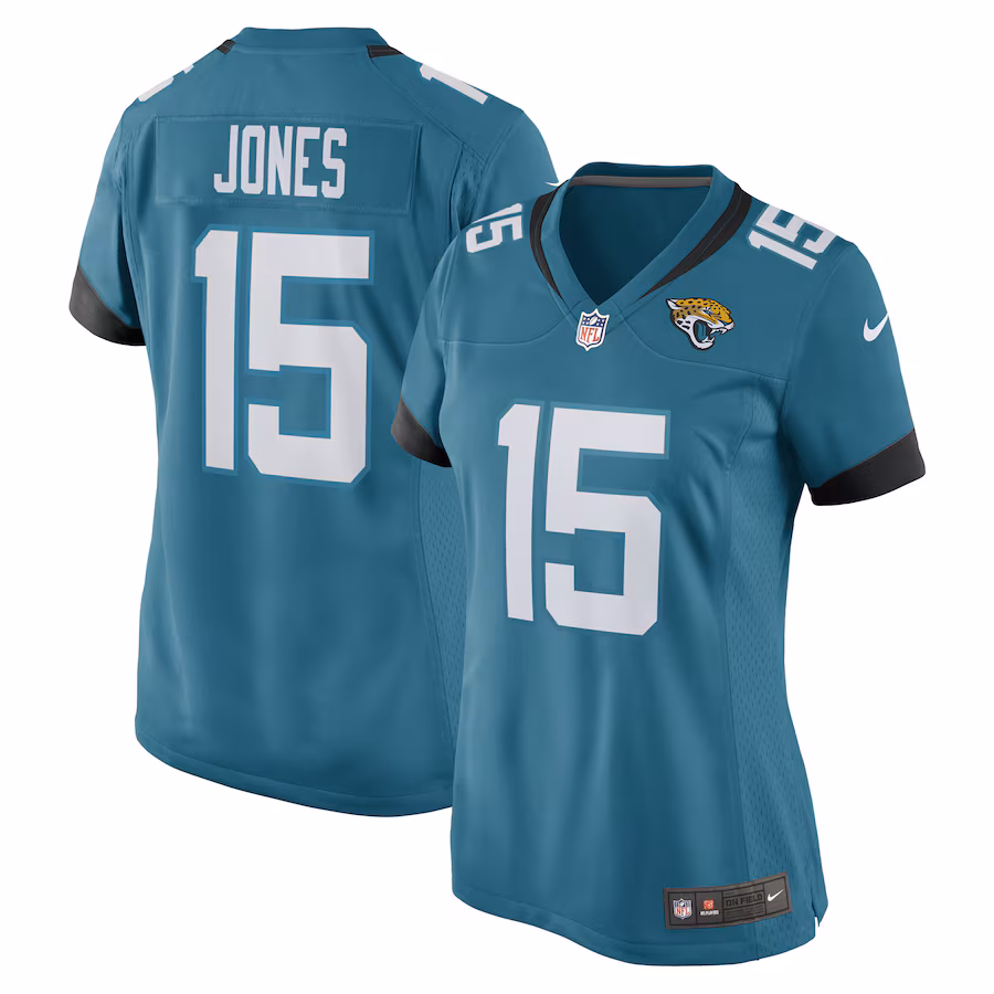 Women's Jacksonville Jaguars Tim Jones Nike Teal Game Player Jersey - Puhuasuan