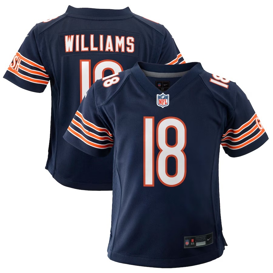 Youth Chicago Bears Caleb Williams Nike Navy Player Game Jersey - Puhuasuan