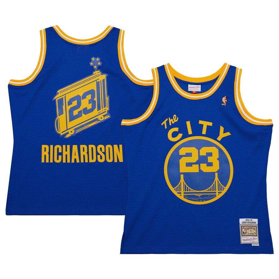 Men's Golden State Warriors Jason Richardson Mitchell & Ness Royal 2004/05 Hardwood Classics Swingman Jersey - Puhuasuan