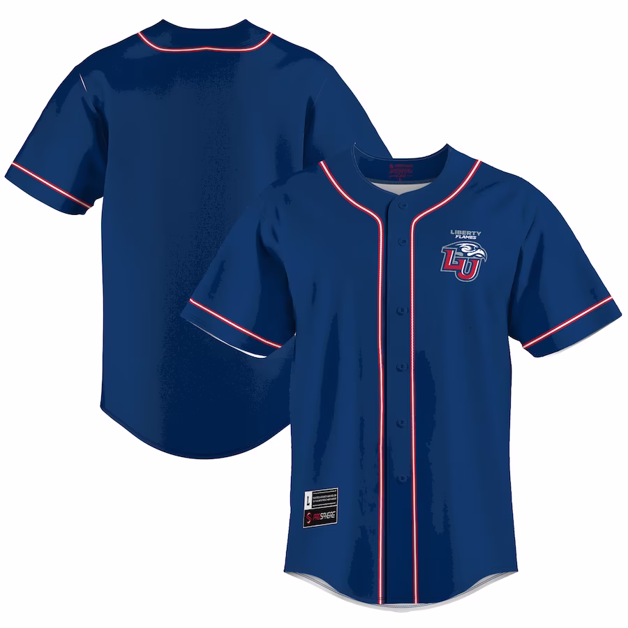 Liberty Flames GameDay Greats  Lightweight Baseball Jersey - Navy - Puhuasuan