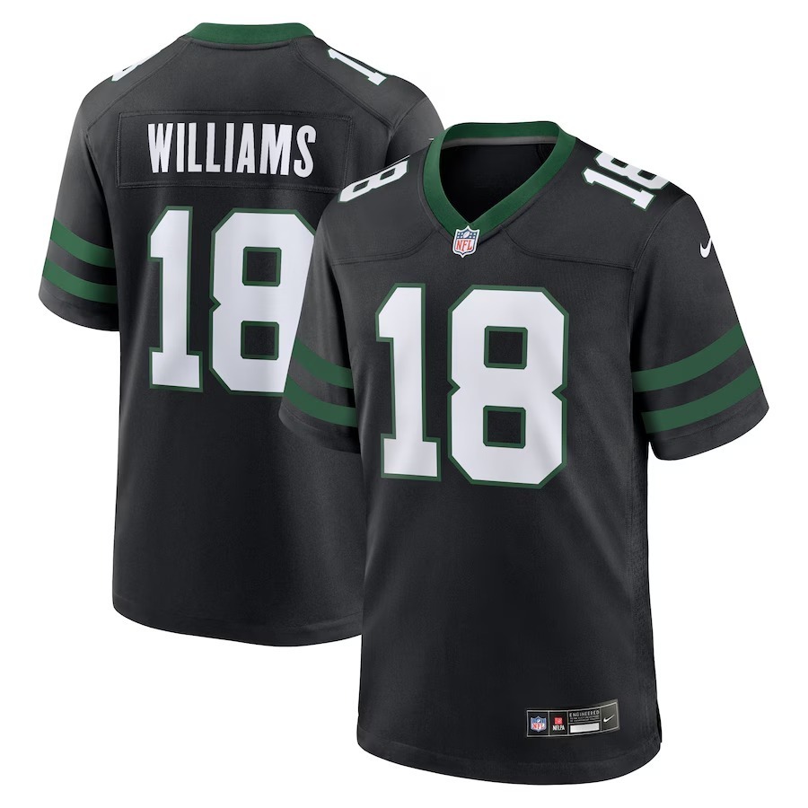 Men's New York Jets Mike Williams Nike Legacy Black  Alternate Game Player Jersey - Puhuasuan