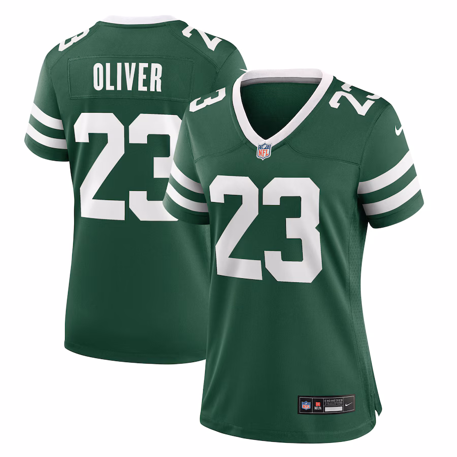 Women's New York Jets Isaiah Oliver Nike Legacy Green Team Game Jersey - Puhuasuan