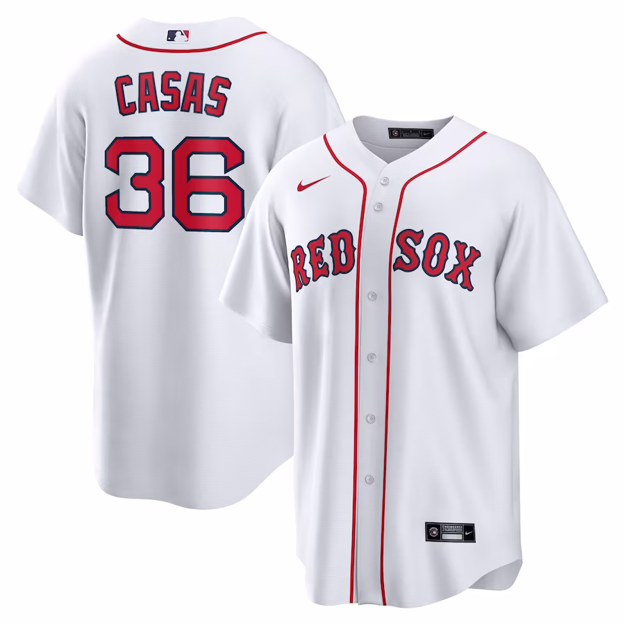 Men's Boston Red Sox Triston Casas Nike White Home Replica Jersey - Puhuasuan