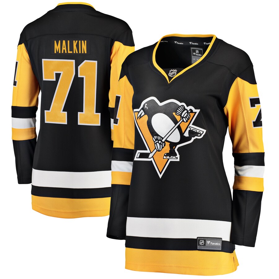 Women's Pittsburgh Penguins Evgeni Malkin Fanatics Branded Black Home Breakaway Player Jersey - Puhuasuan