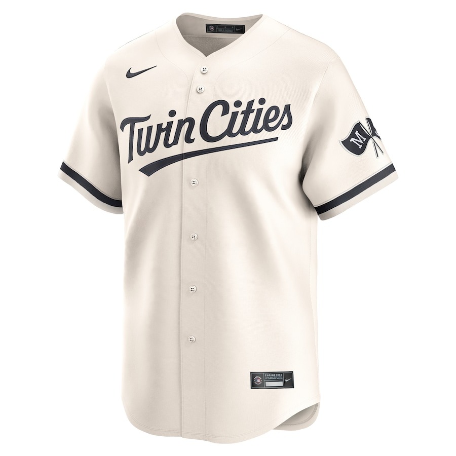Men's Minnesota Twins  Nike Cream  Alternate Limited Custom Jersey - Puhuasuan