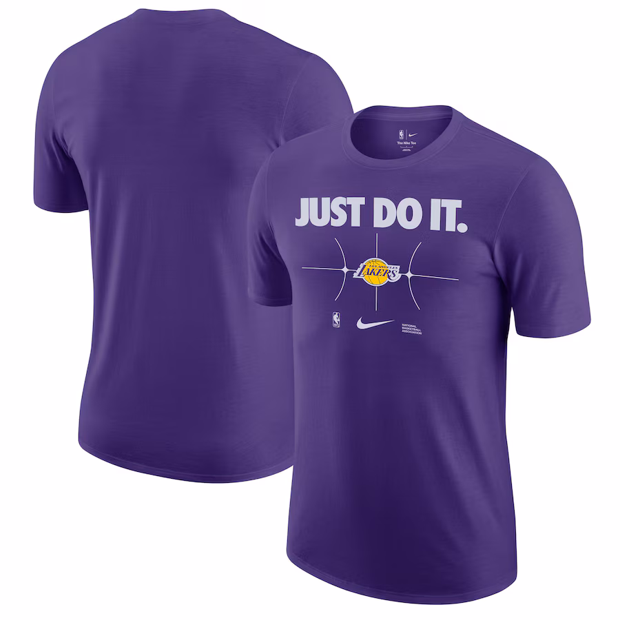 Men's Los Angeles Lakers Nike Purple Just Do It T-Shirt - Puhuasuan