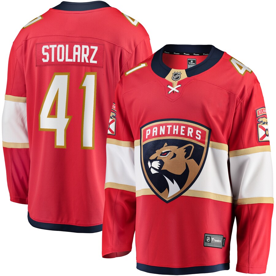 Men's Florida Panthers Anthony Stolarz Fanatics Branded Red Home Breakaway Jersey - Puhuasuan