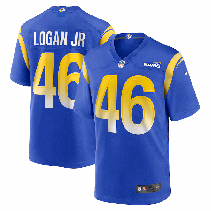 Men's Los Angeles Rams Kenny Logan Jr. Nike  Royal Game Jersey - Puhuasuan