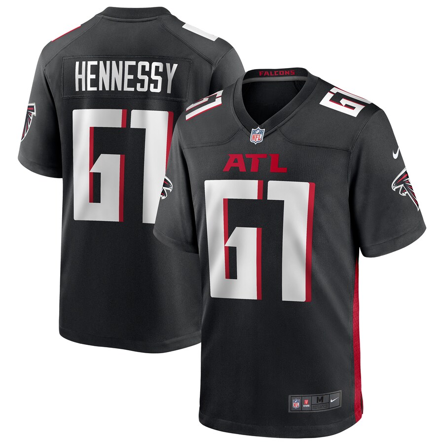 Men's Atlanta Falcons Matt Hennessy Nike Black Player Game Jersey - Puhuasuan