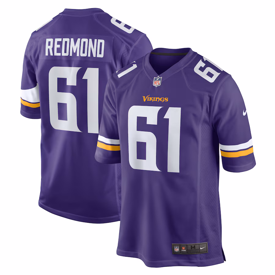 Men's Minnesota Vikings Jalen Redmond Nike Purple Game Jersey - Puhuasuan